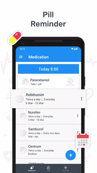 Health tracker & Pill Reminder Ảnh chụp màn hình 3