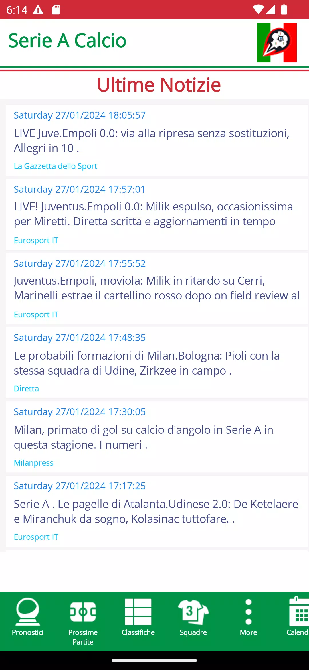 Football Serie A Calcio Italy应用截图第1张