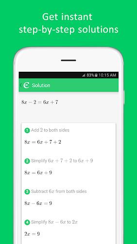 Cymath -  數學問題求解器應用截圖第2張