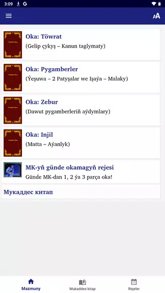 Schermata Mukaddes kitap (Tk) 1