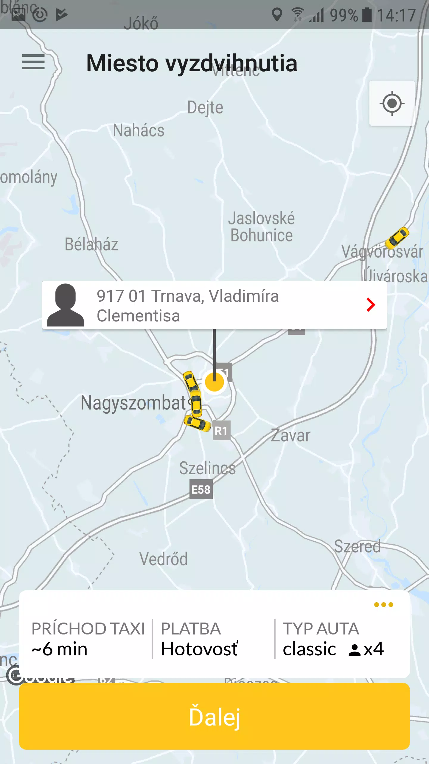 Yellow Taxi Trnava スクリーンショット 1