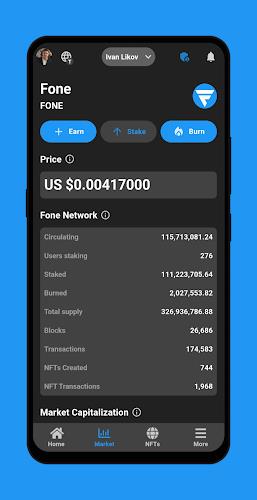 Fone Network AI, Earning, NFTs Screenshot 2