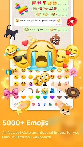 Teclado Emoji Facemoji & Fonts Captura de tela 2