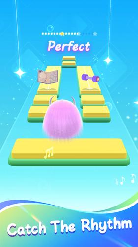 Fluffy Ball: Music Hop Game Ekran Görüntüsü 1