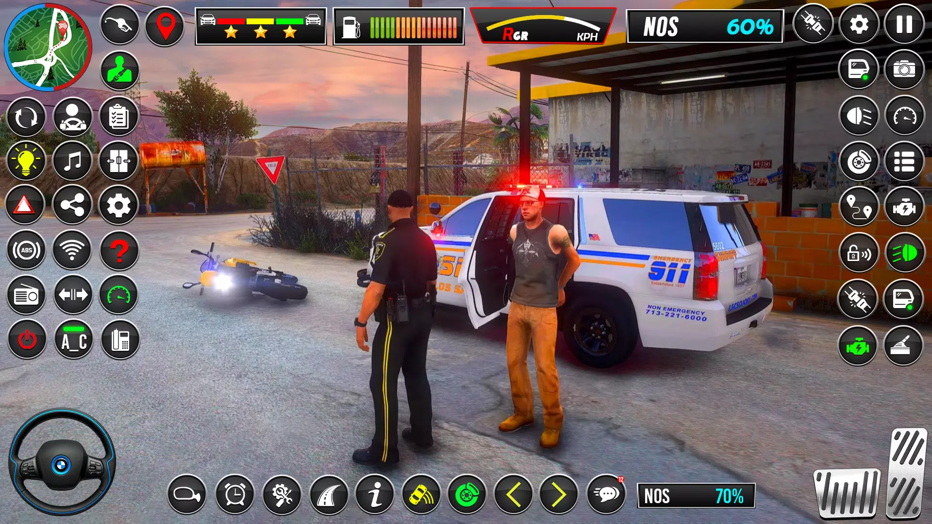 US Police Car Chase Car Game Captura de pantalla 1