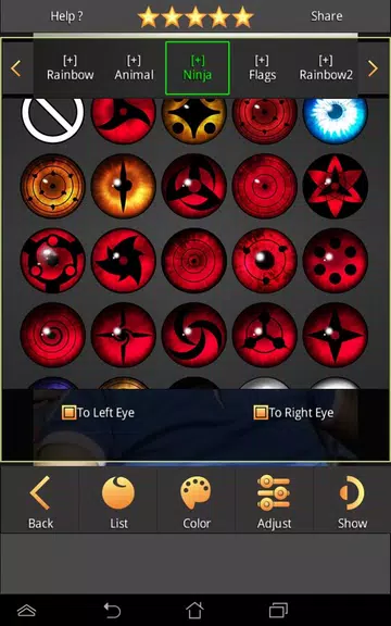 Sharingan - Eye And Hair Color Screenshot 3