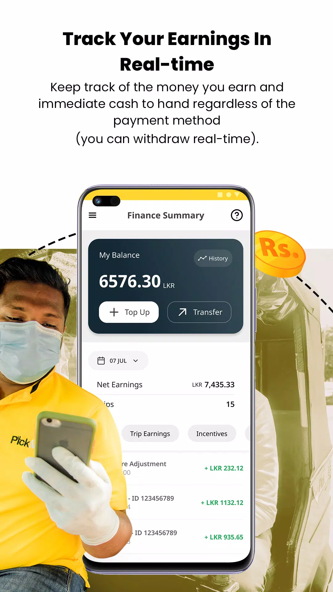 PickMe Driver स्क्रीनशॉट 1