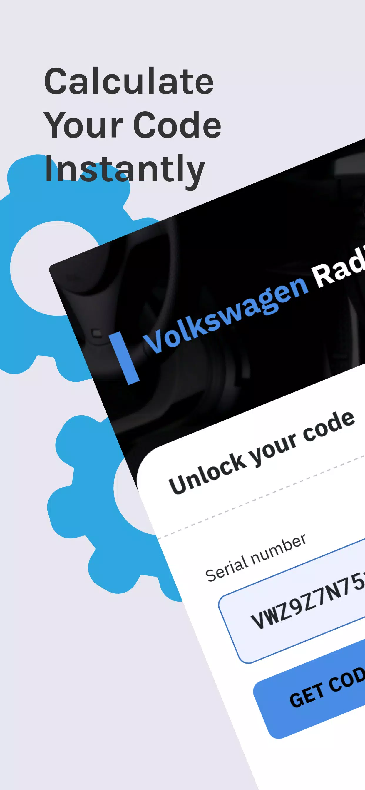 VW Radio Code Generator ဖန်သားပြင်ဓာတ်ပုံ 1