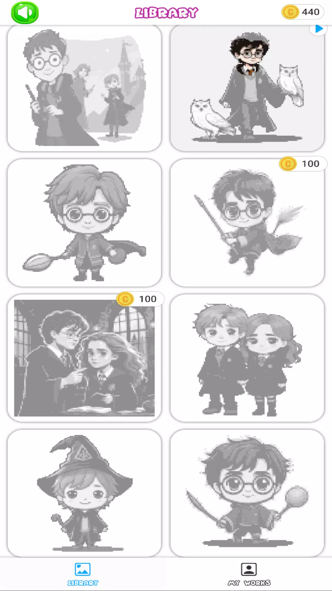 Hogwart Cartoon Pixel Art 스크린샷 4