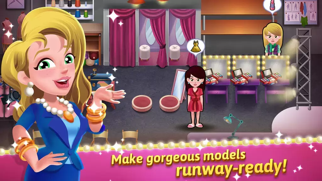 Model Salon Dash: Fashion Game Tangkapan skrin 1