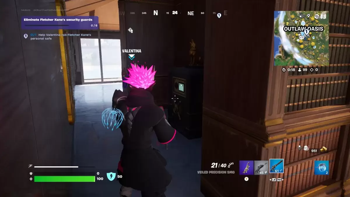 O cofre pessoal de Fletcher Kane em Fortnite.