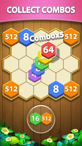 Hexa Block Puzzle - Merge! ဖန်သားပြင်ဓာတ်ပုံ 2