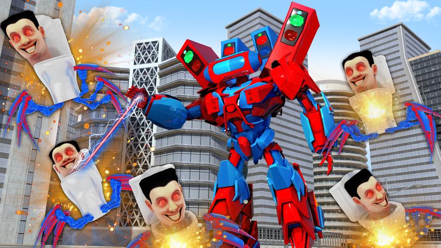 Toilet Monster Robot Games Captura de tela 1