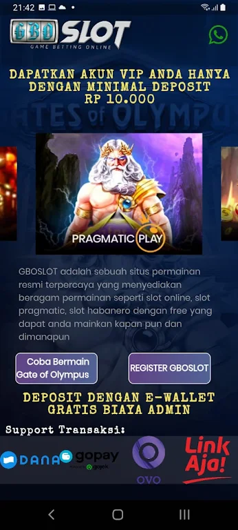 Schermata GBOSLOT : Slot Pragmatic Play 2