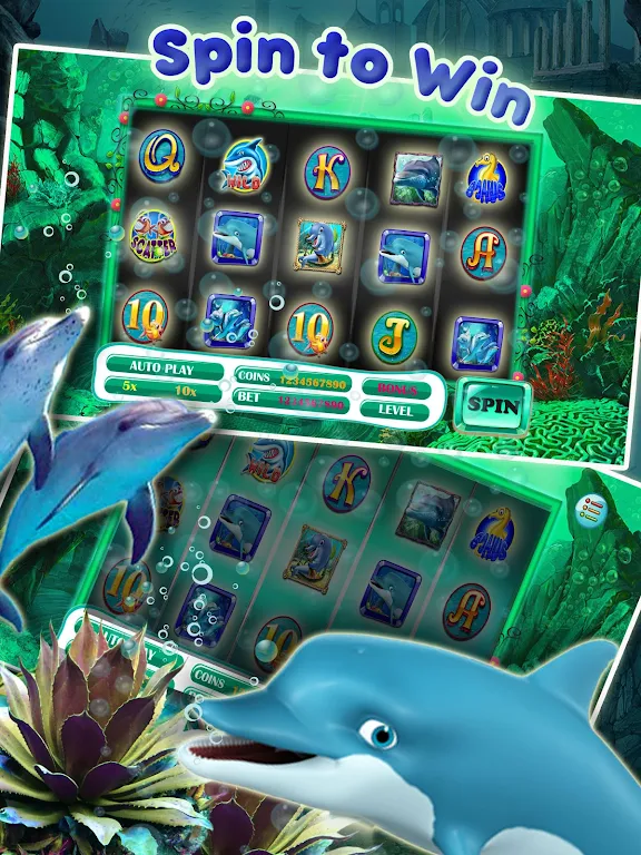 Lucky Dolphin Slots: Free Casino Slot Machines Ekran Görüntüsü 2