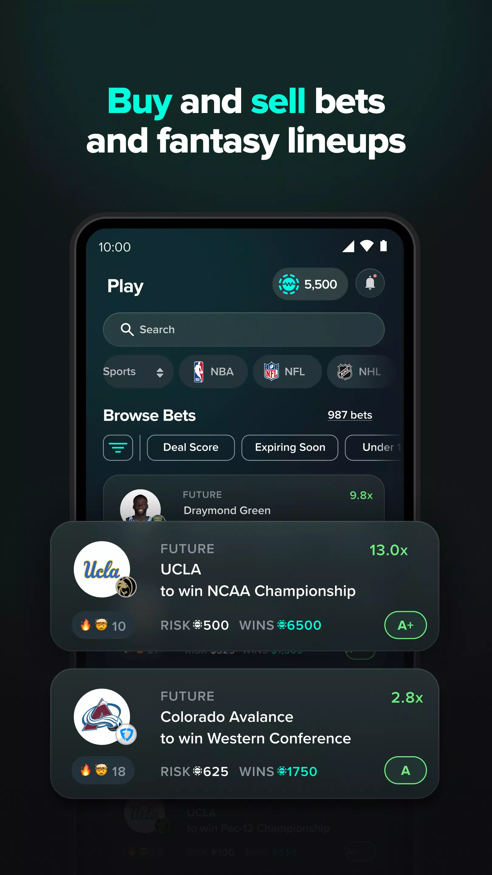 WagerWire スクリーンショット 2