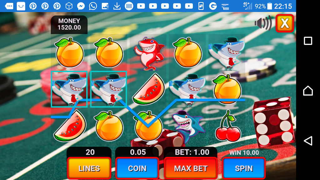 shark fruit casino slots machines Zrzut ekranu 2