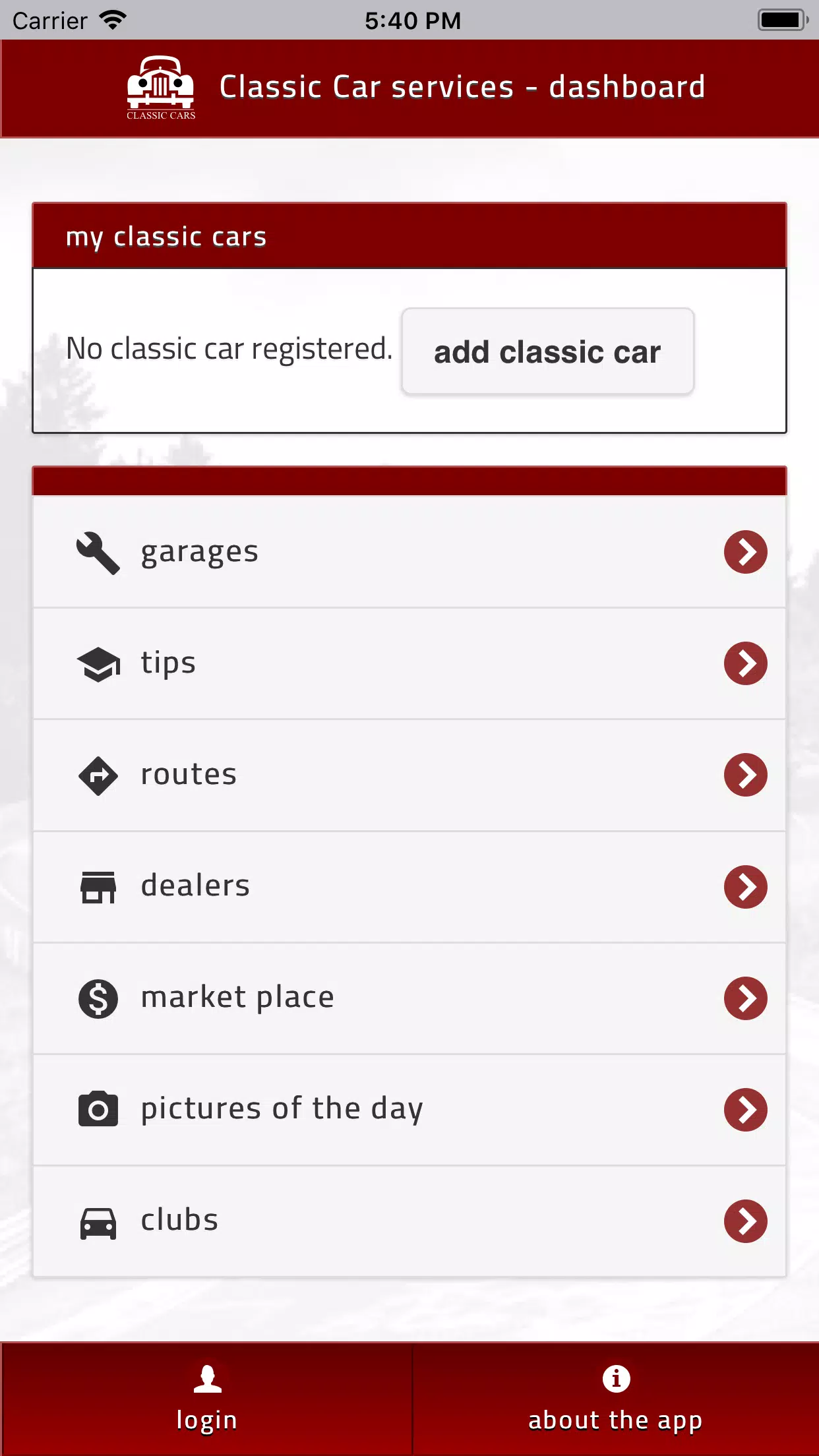 Classic Cars Lite Screenshot 1