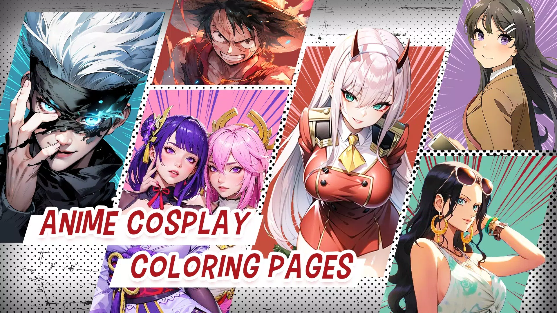 Anime Cosplay Coloring Pages Скриншот 3