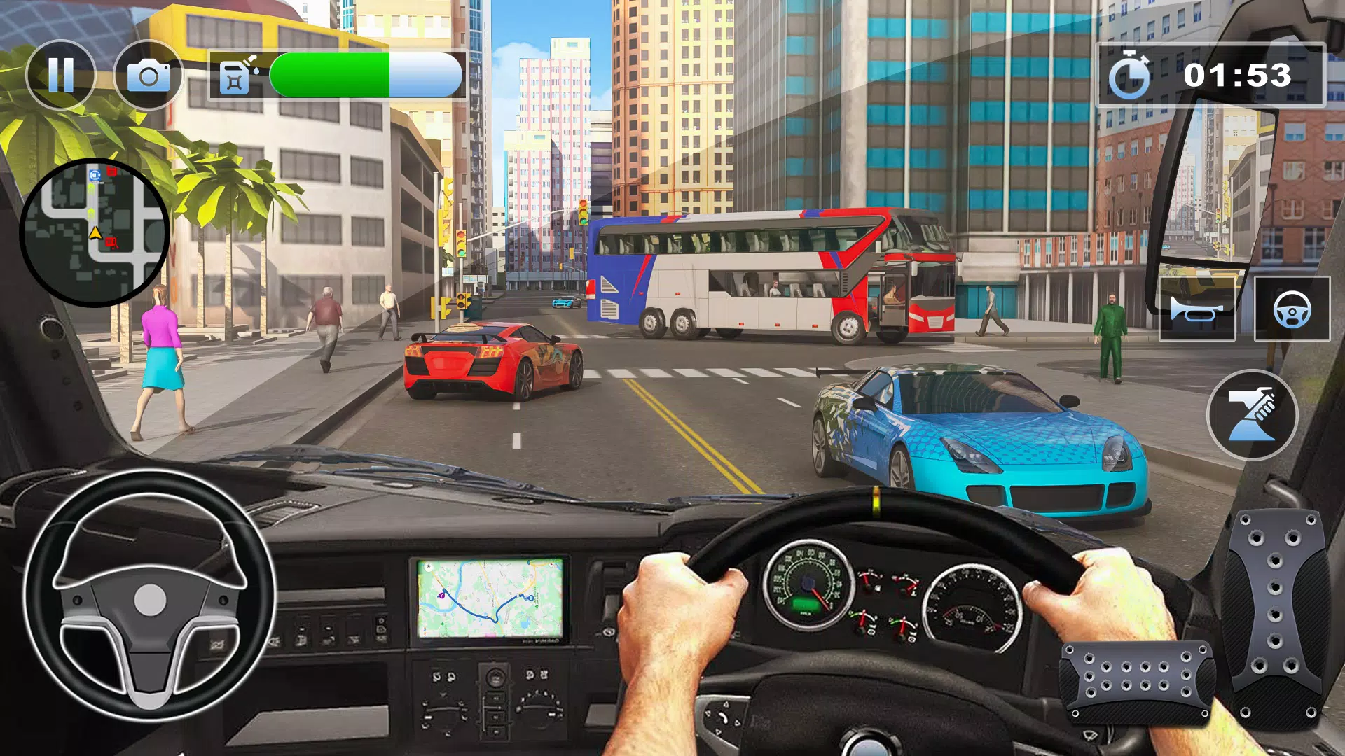 Bus Simulator : 3D Bus Games Schermafbeelding 1