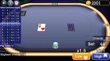 Casino High Low স্ক্রিনশট 1