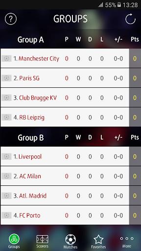 Live Scores for Champions League ဖန်သားပြင်ဓာတ်ပုံ 2