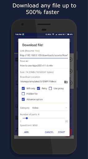 1DM Lite: Browser & Downloader Screenshot 1