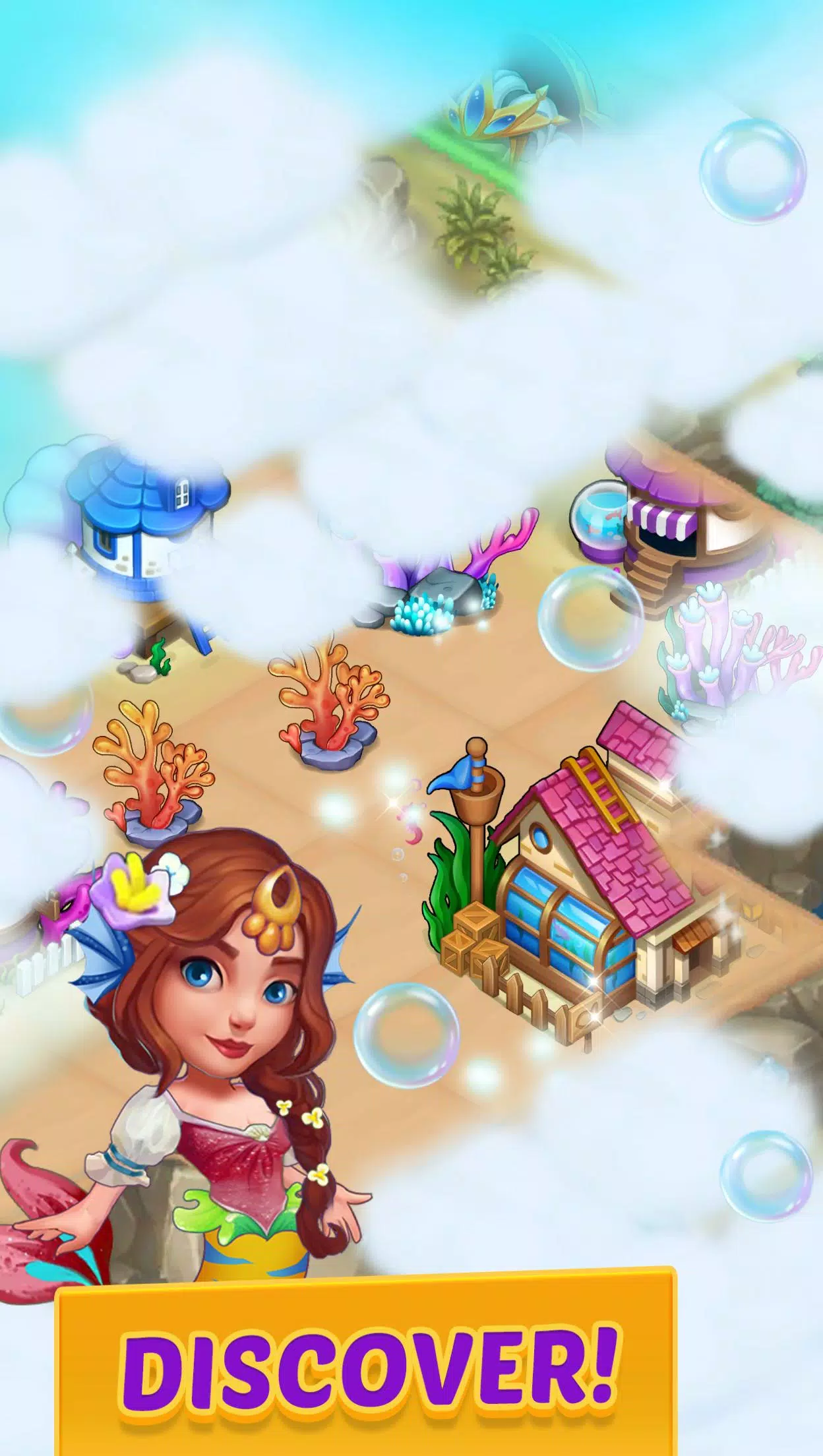 Merge Mermaids-magic puzzles Captura de pantalla 3