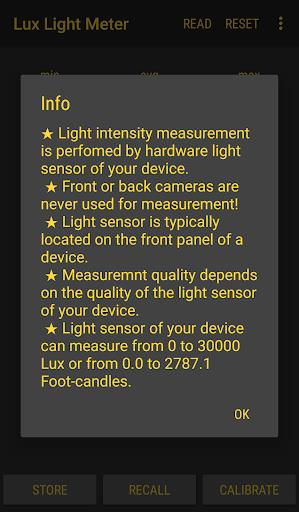 Lux Light Meter Pro Tangkapan skrin 3