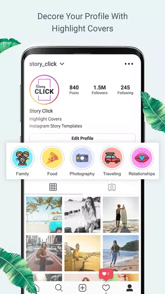 StoryClick - highlight story a Captura de pantalla 2