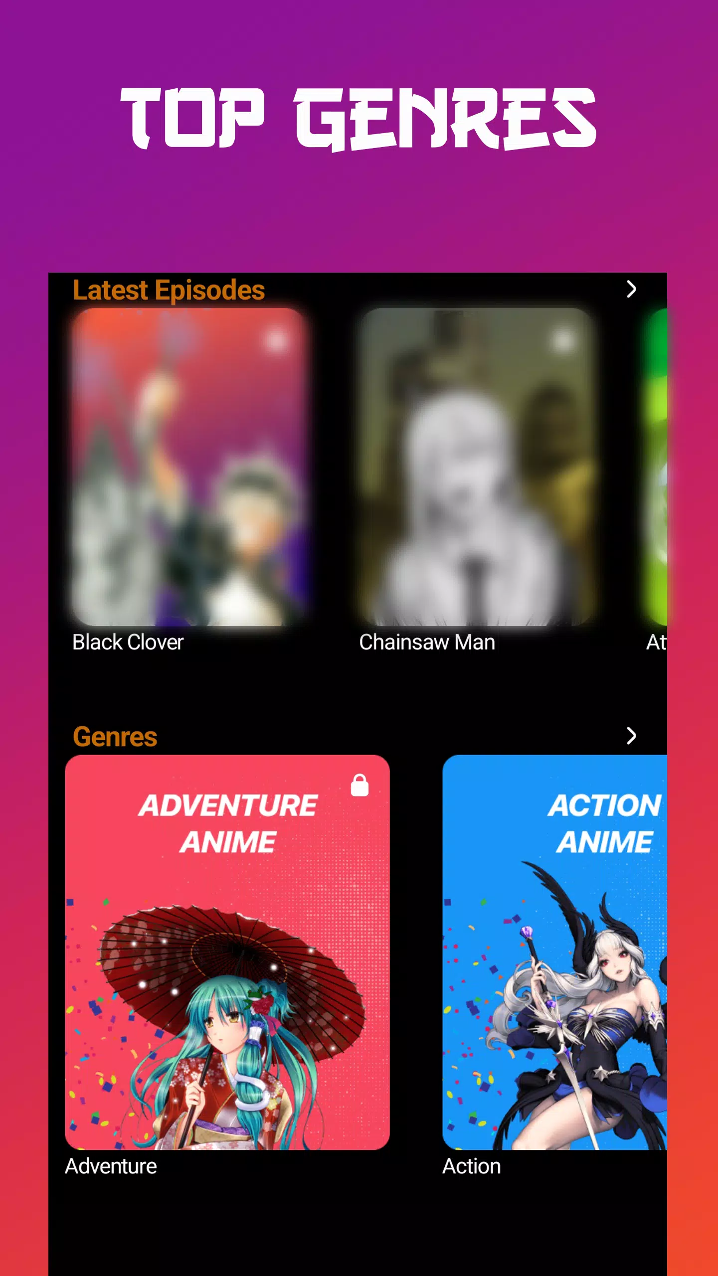 Anime tv - Anime Watching App Captura de tela 3