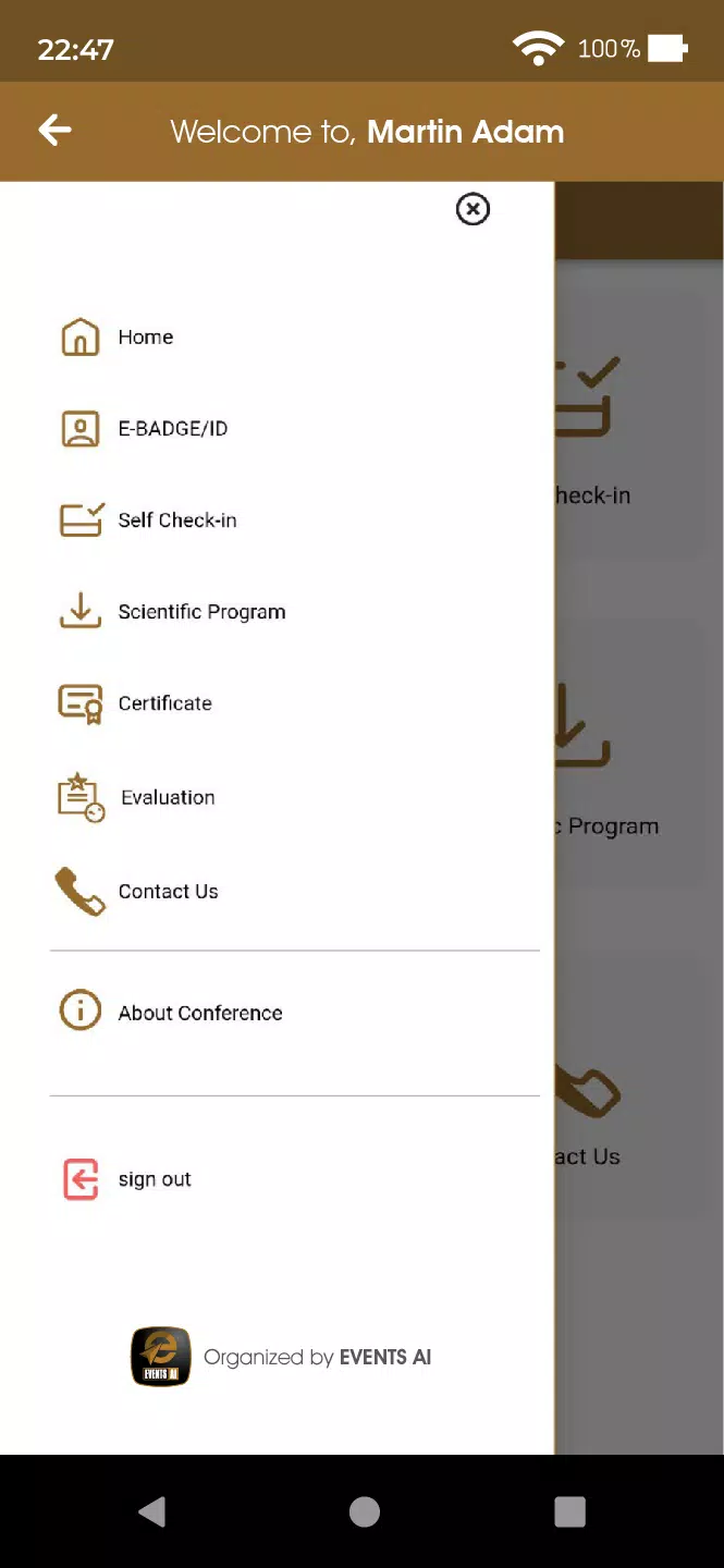 Events AI App ဖန်သားပြင်ဓာတ်ပုံ 1