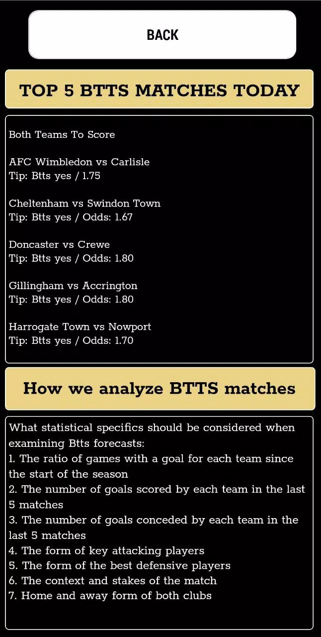 Btts predictions gg/ng Screenshot 4