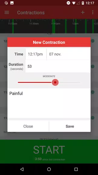 Contractions Timer for Labor Captura de tela 3