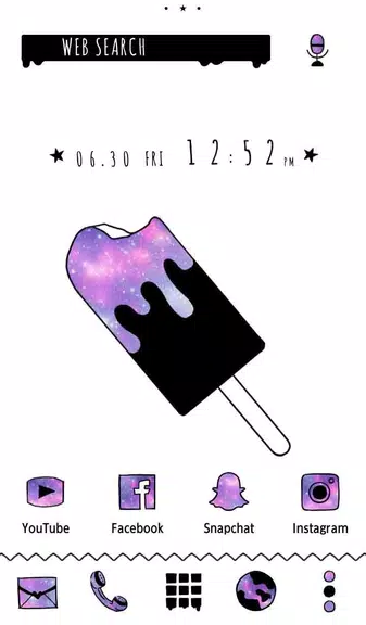 Popsicle Galaxy Theme Captura de pantalla 1