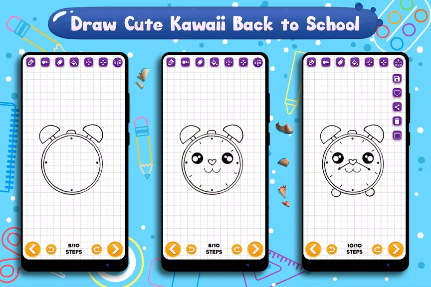 Learn to Draw School Supplies Ekran Görüntüsü 2