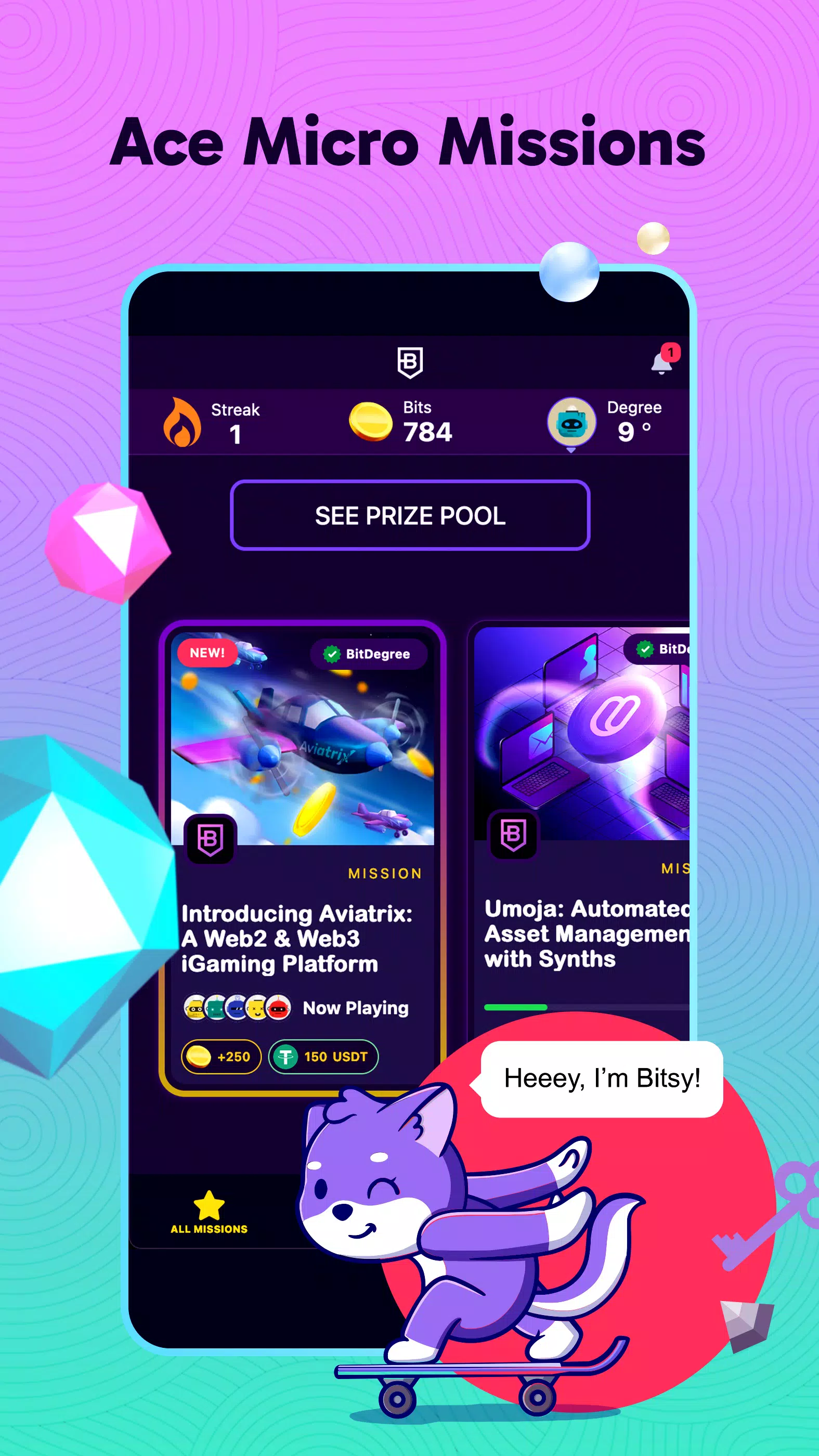 BitDegree: Play & Earn Crypto Capture d'écran 2