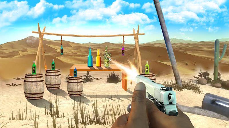 Gun Bottle Shooting game Captura de tela 1