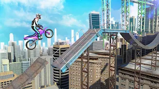 Bike Stunts 3D - Rooftop Chall Capture d'écran 2