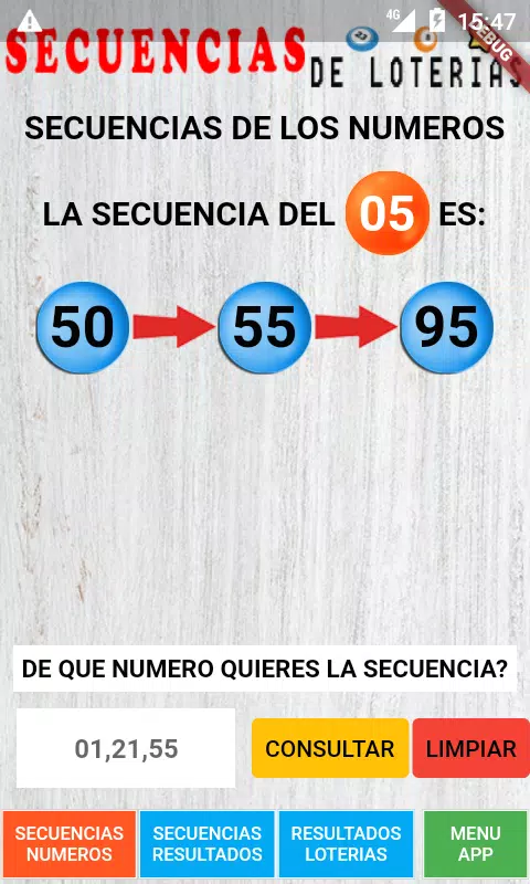 Schermata Secuencias de Loterias 4
