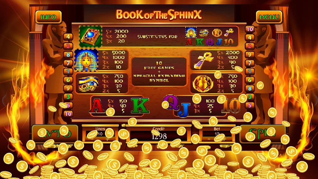 Book Of Sphinx Slot Скриншот 3