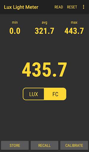 Lux Light Meter Pro Tangkapan skrin 4