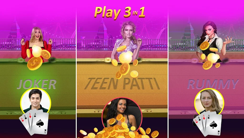 Teen Patti Gold + flash rummy poker callbreak Screenshot 1