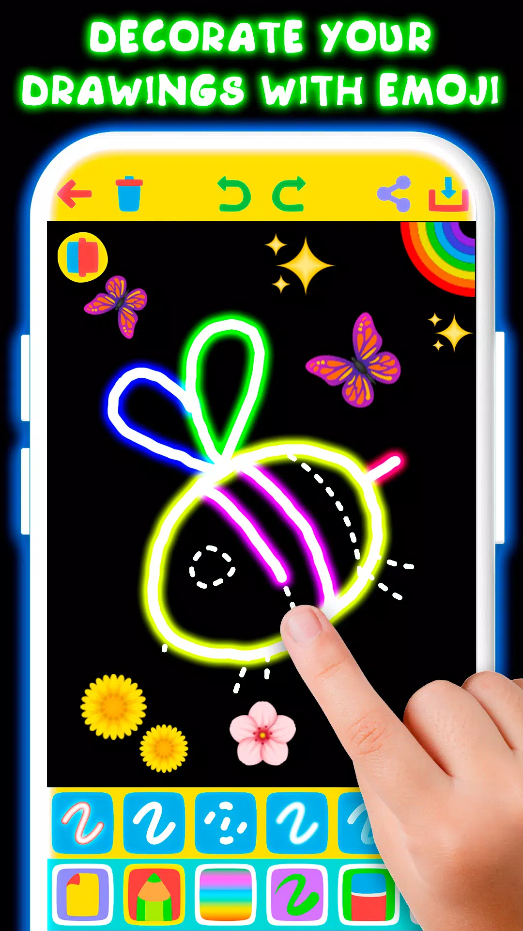 Drawing For Kids - Glow Draw 스크린샷 3