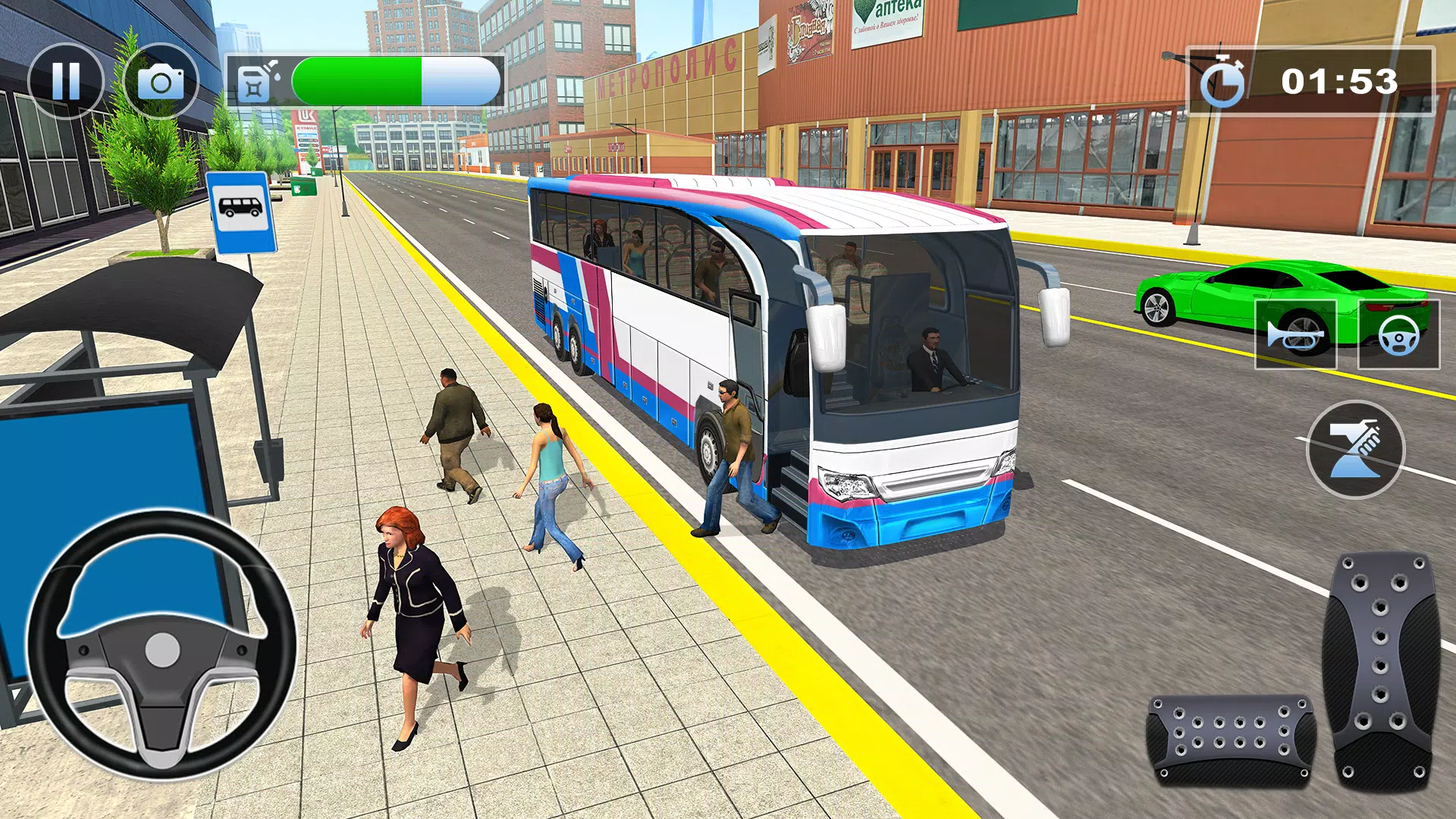 Bus Simulator : 3D Bus Games Schermafbeelding 4