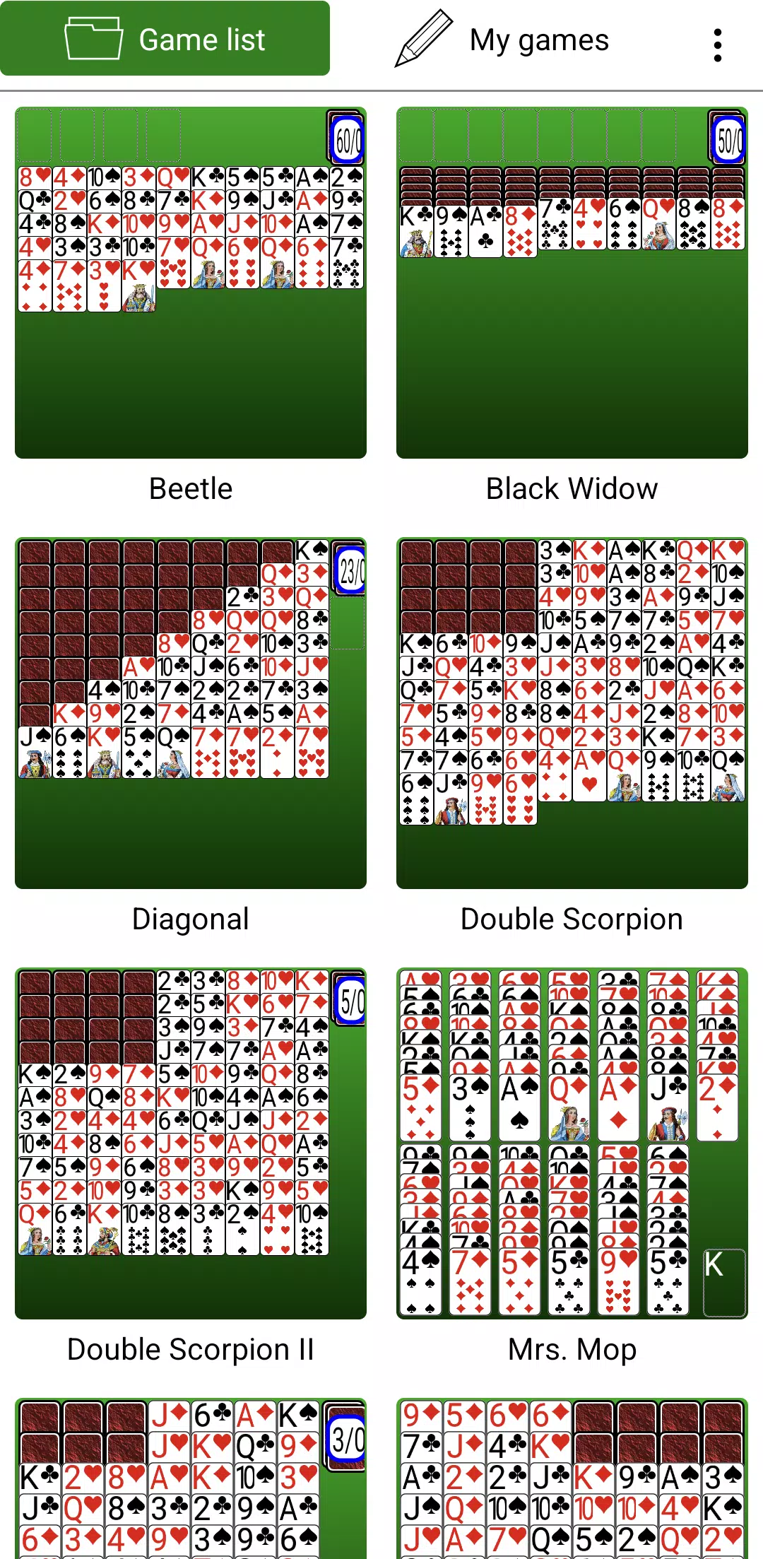 Spider Solitaires应用截图第1张