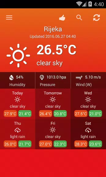 Weather Croatia Скриншот 2