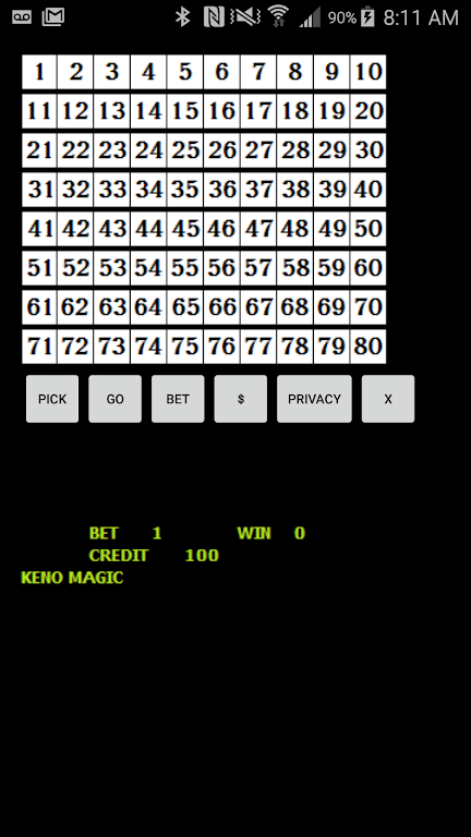 Keno Magic Screenshot 1