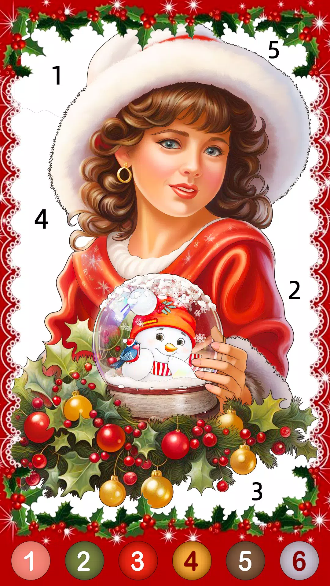 Christmas Game Color by number Zrzut ekranu 2