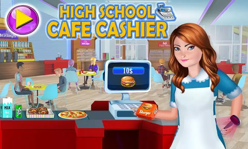 High School Cafe Cashier Games Capture d'écran 4